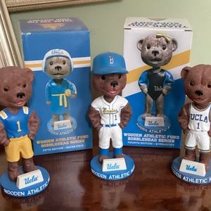 UCLA Wooden Fund bobble head collection